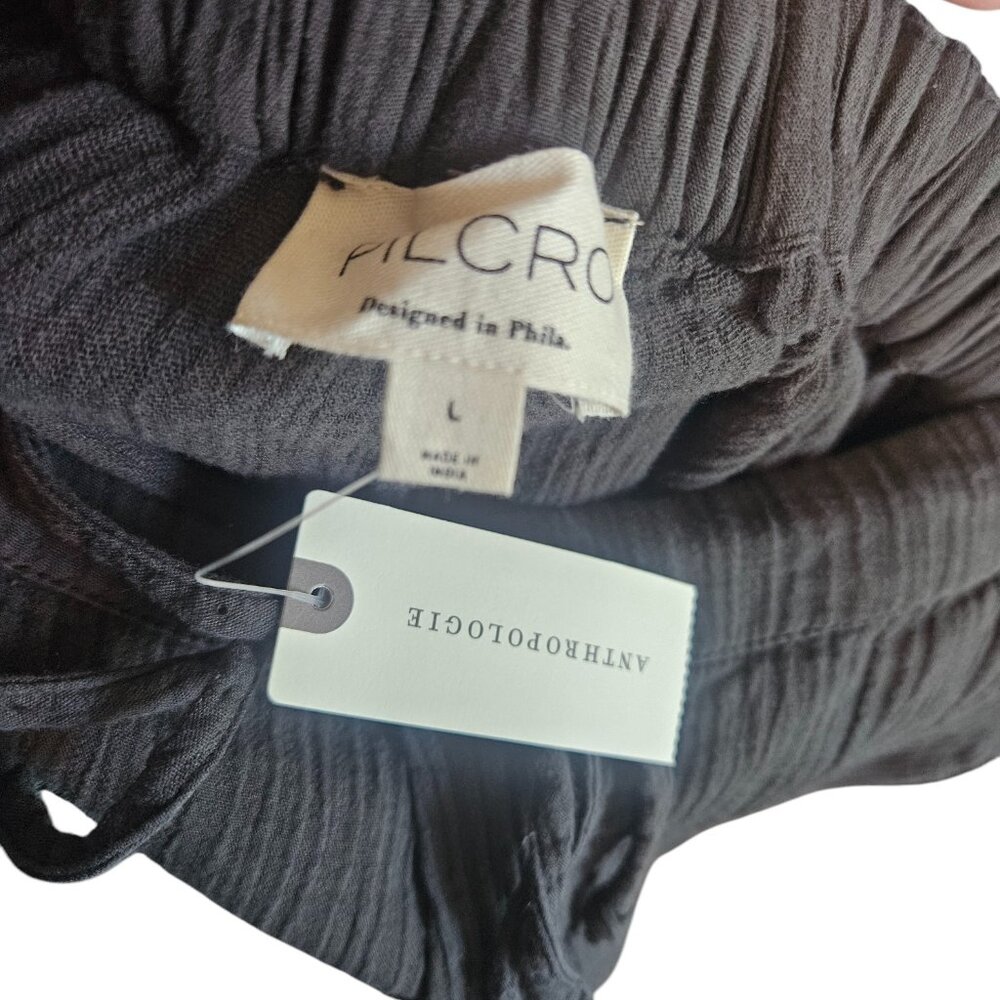 Pilcro Black Seersucker Parachute Pants - Picture 6 of 9